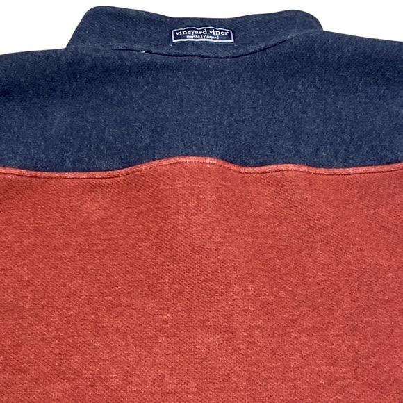Vineyard Vines Burgundy and Blue quarter Zip Up Jacket - Picture 6 of 7